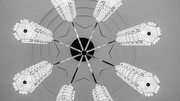 Photo glass ceiling lamp